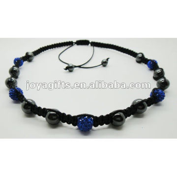 2015 presente do amor colar do shamballa da bola de cristal 5PCS com grânulos do hematite colar do shamballa da esfera de cristal 5PCS com contas do hematite